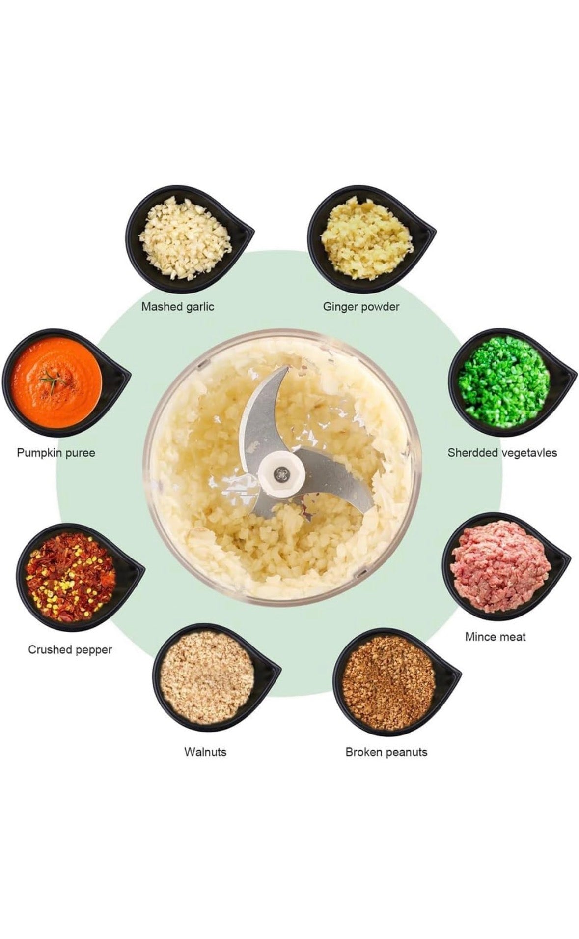Electric Mini Garlic Chopper (250ml)